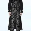 Black And Silver Court Floral Gothic Mens Long Coat -LolitaInside 7dc112af09ab22a8412d62d5accdd6a2