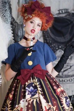 Antique Doll Print Christmas Bowknot Sweet Lolita OP Dress 14 Antique Doll Print Christmas Bowknot Sweet Lolita OP Dress -LolitaInside 7de9c38161b9c2370cafa337e2c9fbd7