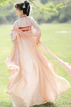 Chinese Ancient Style Fairy Elegant Chiffon Sweet Hanfu Dress Full Set -LolitaInside 7df4f7e7ab96206f08c4e36be232f885