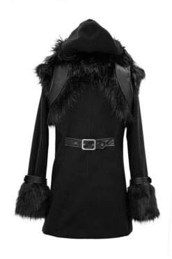 Black Cape Collar Punk Long Mens Coat With Fur -LolitaInside 7e5b18f43cd99eaad8c69866f5ff55ba