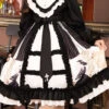Black Doll Collar Long Sleeves Ruffled Anthem Print Gothic Lolita OP Dress 1 Black Doll Collar Long Sleeves Ruffled Anthem Print Gothic Lolita OP Dress -LolitaInside 806c2ce04bac4f7f2b0c1a853fbb4c6d