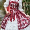 Headbow Ruffled Princess Crown Print Cardigan Sweet Lolita JSK Tiered Dress -LolitaInside 813b2055e08a0a5e0f18c8417d1943e1