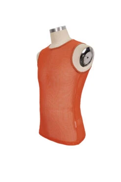 Orange Elasticity Perspective Rhombus Net Yarn Sleeveless Men's Gothic T-Shirt -LolitaInside 82c704f64d26d1287a60cdb136a4dccc