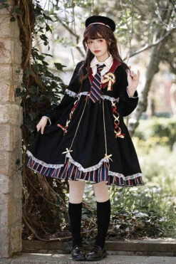 Magic Academy Witch Alchemy Long Sleeves Gothic Lolita OP Dress 4 Colors -LolitaInside 837ee16a9cf6b6d28ef928ea92792c16