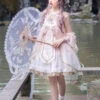 Pink Sleeveless Ruffle Embroidery Sweet Chinese Style Princess Lolita Jsk Dress -LolitaInside 83bf253bbf3e40aa997e5ec30dffcfaa