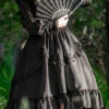 Black Hollow V Neck Long Sleeves Bowknot Hanayome Ruffled Gothic Lolita Dress -LolitaInside 841c3b411223bfdbadae99535cde4012 e6cdc0df 0d9e 4b9a b40a 105b75ec7cd6
