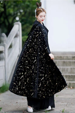 Black Costume Polka Dot Print Classic Hanfu Dress -LolitaInside 85931962120f59c7ab8e2ef0f41d3d23
