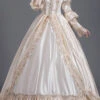 Champagne Court Style High Waisted Long Sleeves Single Breasted Ruffled Victorian Lolita Prom Dress -LolitaInside 87cbd8df592013fff9aa5b9240fae012