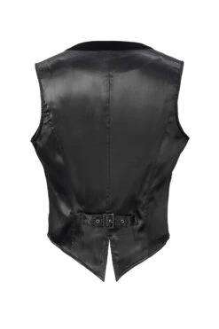 Black Velveteen Asymmetrical Pleated Splice Waist Loop Men's Gothic Waistcoat 19 Black Velveteen Asymmetrical Pleated Splice Waist Loop Men's Gothic Waistcoat -LolitaInside 88907a238a1f436baa23cb08caf56443