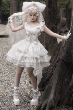 White Rose Multi-layer Gothic Lolita Jsk Dress 14 White Rose Multi-layer Gothic Lolita Jsk Dress -LolitaInside 8897d6d0cf6ffeabf57acdc7d89d8ace