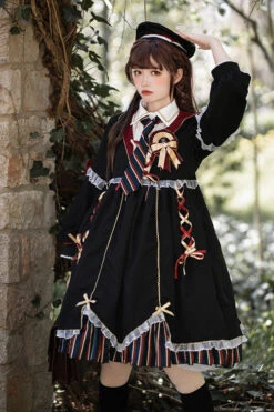 Magic Academy Witch Alchemy Long Sleeves Gothic Lolita OP Dress 4 Colors -LolitaInside 8a4e6e97c1cbf5a4b5d2b090ecf97857