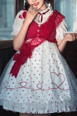 Red Hollow Love Polka Dot Print Sakurahime Sweet Lolita Dress -LolitaInside 8b4df3ee706aae65d30503413d33d240 04f36919 9475 4c25 af9e 239c17e3161b