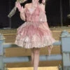 Pink Multi-layer Print Hanayome Bowknot Sweet Elegant Princess Lolita Jsk Dress -LolitaInside 8f221a2319007a8a9edfc542e6f43337