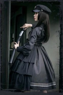 Black Night Owl Handsome Cool Gothic Lolita JSK Dress -LolitaInside 8f755dffd783d9072bfdb79489549a3b