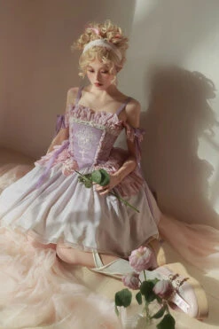 Purple Midsummer Dream Elegant Embroidered Print Chinese Style Ballet Boat Neck Sweet Qi Lolita Dress -LolitaInside 9057a3aa60edbf92acfc017207761a1f