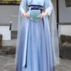 Blue Glazed Chest Embroidered Sweet Hanfu Dress -LolitaInside 9119e5c71a4820e7b58ae0d3a7ae818d