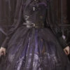 Black Witch Town Print With Veil Gothic Lolita JSK Dress -LolitaInside 92b196d8680c1272a5dd763675901138