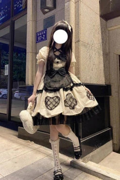 Ivory Short Sleeves Multi-layer Ruffle Bowknot Sweet Princess Lolita Dress -LolitaInside 9376c4747de97c768af61605a4e54b99