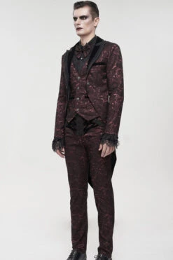 Ine Gothic Glossy Pattern Drawstring Lace Decoration Men's Pants -LolitaInside 95d72d9f64b9d2a6998a1059b132e72b