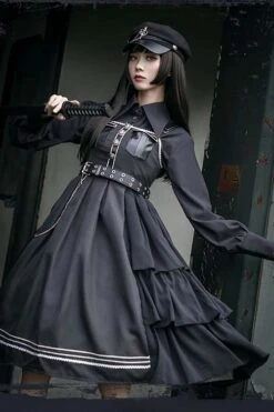 Black Night Owl Handsome Cool Gothic Lolita JSK Dress -LolitaInside 96818d6daa229db5e39025d78a3bc5a2