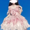 Pink Multi-layer Hanayome Bowknot Elegant Princess Sweet Lolita Jsk Dress