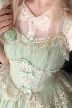 Green Multi-layer Annie's Tea Party Ruffle Hanayome Sweet Lolita Jsk Dress -LolitaInside 9e0cc429f0e3eaf9e3023762d64876bb