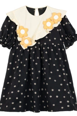 Black Ruffled Splicing Round Collar Bubble Short Sleeves Floral Print High Waisted Sweet Lolita Dress 20 Black Ruffled Splicing Round Collar Bubble Short Sleeves Floral Print High Waisted Sweet Lolita Dress -LolitaInside a06485ec546e55b3b41b1a7da6b10726