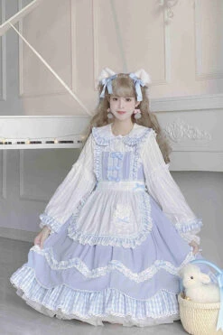Blue Lapel Collar Bowknot Multi-Layer Ruffled Sweet Lolita JSK Dress 16 Blue Lapel Collar Bowknot Multi-Layer Ruffled Sweet Lolita JSK Dress -LolitaInside a165ff536f7aec608361b1c1a9486d8f