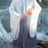 Gray Transition Chiffon Wide Sleeves Chinese Style Three Piece Suit Classic Mens Hanfu -LolitaInside a18cb376ab362e54b0bed1c083040a0e