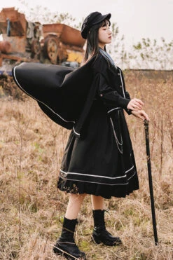 Black Military Style Loyalist Chariot Gothic Lolita Dress -LolitaInside a2601f96ed5493237ce842891648137c