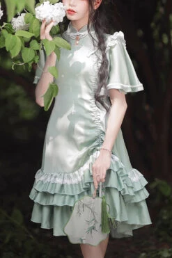Green Han Element Chinese Style Cheongsam Sweet Lolita Dress 11 Green Han Element Chinese Style Cheongsam Sweet Lolita Dress -LolitaInside a28d151e0c18a9b76ff85925b0136a6a