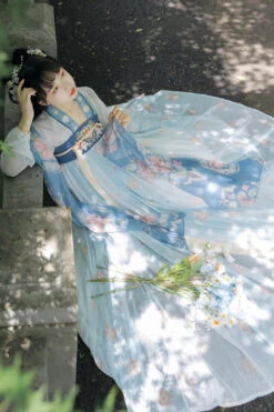 Chinese Ancient Style Fairy Elegant Chiffon Sweet Hanfu Dress Full Set -LolitaInside a2a85f1db15956af339cb93e8d8e1c27