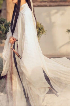 Beige Chinese Style Ancient Costume Knight Wide Sleeved Classic Mens Hanfu Full Set -LolitaInside a3b437290f0887122d5c1cf8a6eb029c