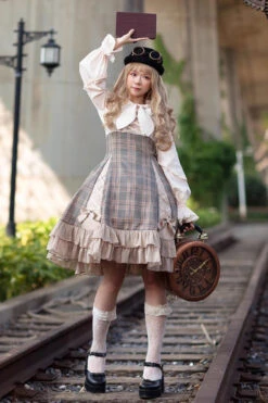 Multi-Color Backlight Memoirs Elegant Slim Bowknot Sleeveless Ruffle Classic Lolita Dress -LolitaInside a4df63b1edb76cb56307f6908fc4c0d0