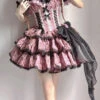 Pink Medea Kiss Short Sleeves Gothic Lolita JSK Tiered Dress