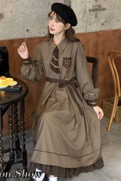 Vintage College Style Lapel Collar Long Sleeves Double Paneled Hem Sweet Lolita Dress -LolitaInside a631df28bc392fdab0f4a115133221f9 11eacc3c a002 4766 b8a6 97e7e1d21720