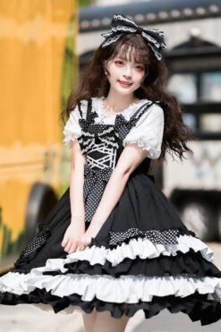 Black Bowknot Ruffled Multi-Layer Classic Lolita Jsk Dress 11 Black Bowknot Ruffled Multi-Layer Classic Lolita Jsk Dress -LolitaInside a64c88fd054b7ae6258ac5ca588eb8a5