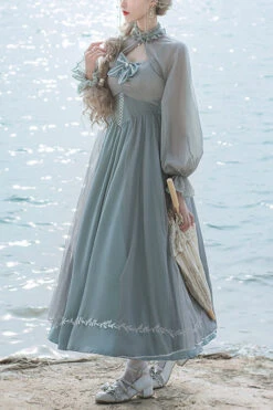 Light Green Elegant Mid High Waist Chiffon Classic Lolita OP Dress -LolitaInside a94f4d2ff8935924e4cb7cfea5c4bf9d b8cabd6c 13d1 4f05 aee0 5768ffdde2a6