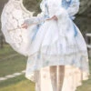 White Boat Neck Multi-layer Ruffle Hanayome Bowknot Sweet Princess Lolita Strapless Dress -LolitaInside aa20a1cf525d59732fbbb1ceec0d1549