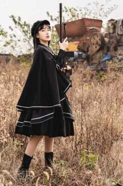 Black Military Style Loyalist Chariot Gothic Lolita Dress -LolitaInside aa8e5239c707fb26c016d32f3ab4dbe4