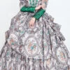 Gray Long Sleeves High Collar Embroidery Floral Print Wave Fold Victorian Lolita Prom Dress -LolitaInside abd0c8e629b45875bbebc03bf4b9753a