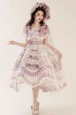 Purple The Key To The Secret Realm Gorgeous Wedding Princess Sweet Lolita Dress Set -LolitaInside af2d5bfebbc75842577b29c061371013