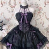 Black Purple Tube Top Sleeveless Blowknot Ruffled Gothic Lolita Tiered Dress -LolitaInside af6283ed1e9bf02431988bc92f94a1bf