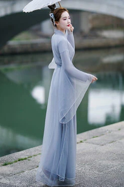 Grey Chinese Ancient Style Party Sweet Hanfu Dress -LolitaInside b4092b016705e8bcfd347cd17be48fff