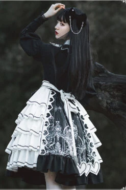 Black Love Eyes Print Retro Classic Lolita OP Dress -LolitaInside b490113420efbf525bcf0e93fa01c94c