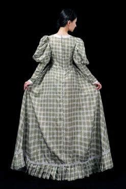 Dark Green Long Sleeves Plaid Print High Waisted Ruffled Victorian Lolita Prom Dress 11 Dark Green Long Sleeves Plaid Print High Waisted Ruffled Victorian Lolita Prom Dress -LolitaInside b5a534254b5ba271594ce3c2ad9e8e8c