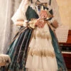 Dark Blue Night Of The Magic Lamp Palace Style Bowknot Classic Lolita Jsk Dress -LolitaInside b5cf67879ff0b446d999e7194bba7c22
