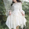 White Multi-layer Bowknot Sweet Elegant Princess Irregular Lolita Dress -LolitaInside b5ee7878d8375c3bb05a493719628b8c
