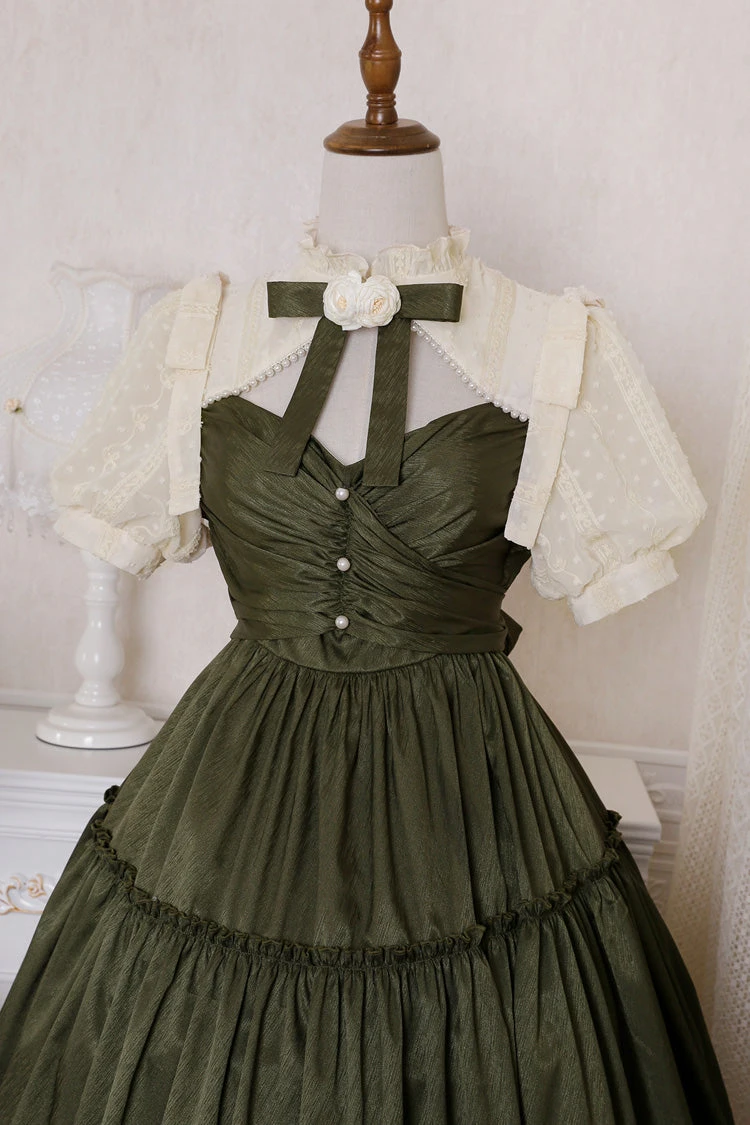 Dark Green Noble Retro Elegant Country Poetry Classic Lolita Dress 12 Dark Green Noble Retro Elegant Country Poetry Classic Lolita Dress - Image 10