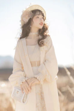 White Chinese Style Bronzing Flower Embroidery Sweet Lolita Jsk Dress -LolitaInside b6dec4c42fca6f0fbe032c3f69617f9a